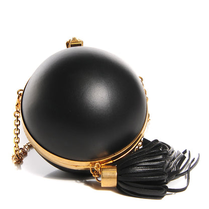 Alexander McQueen Nappa Sphere Skull Clutch Black 4 of 8