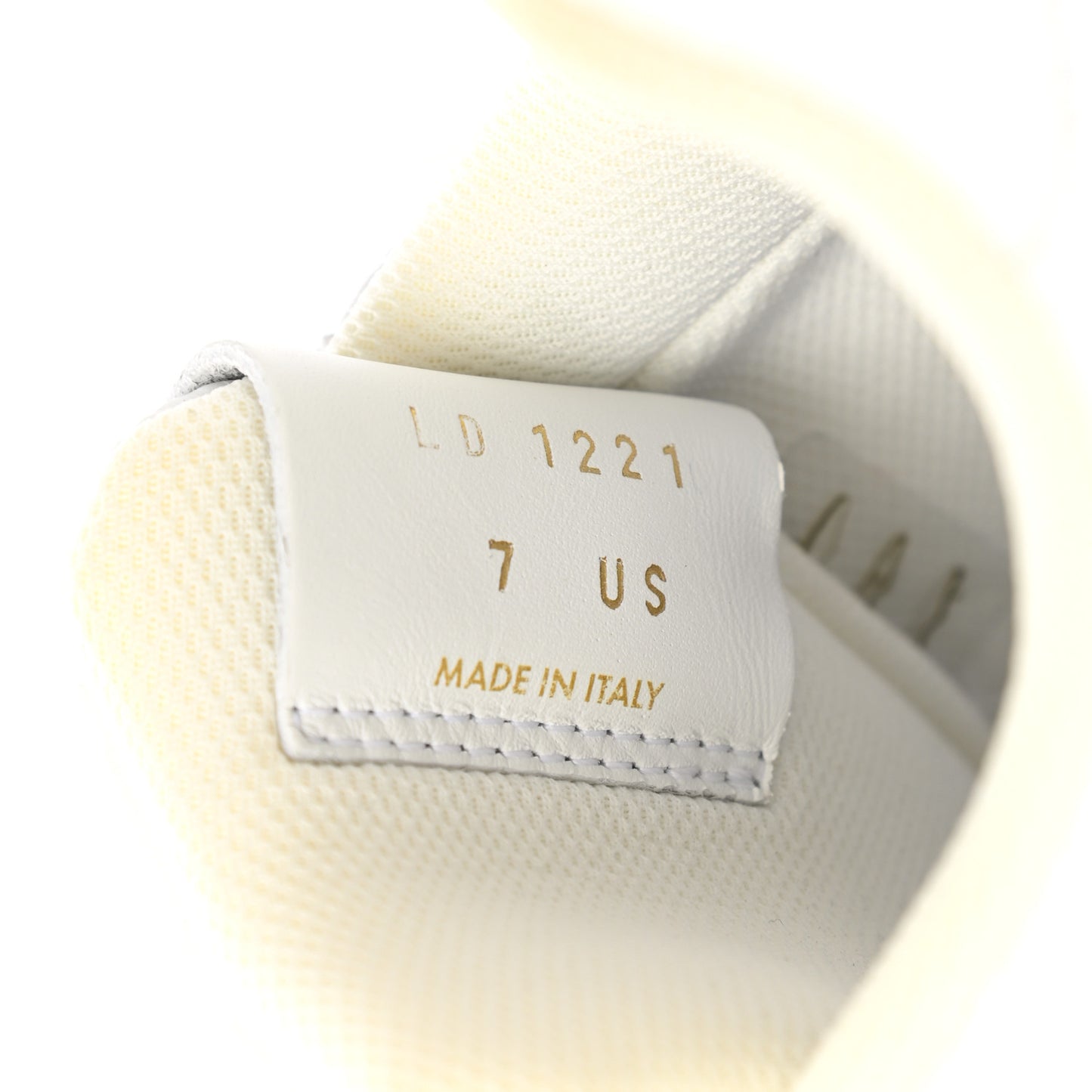 X NIKE AIR FORCE 1 Calfskin Monogram Mens Low Top Sneakers 7 White