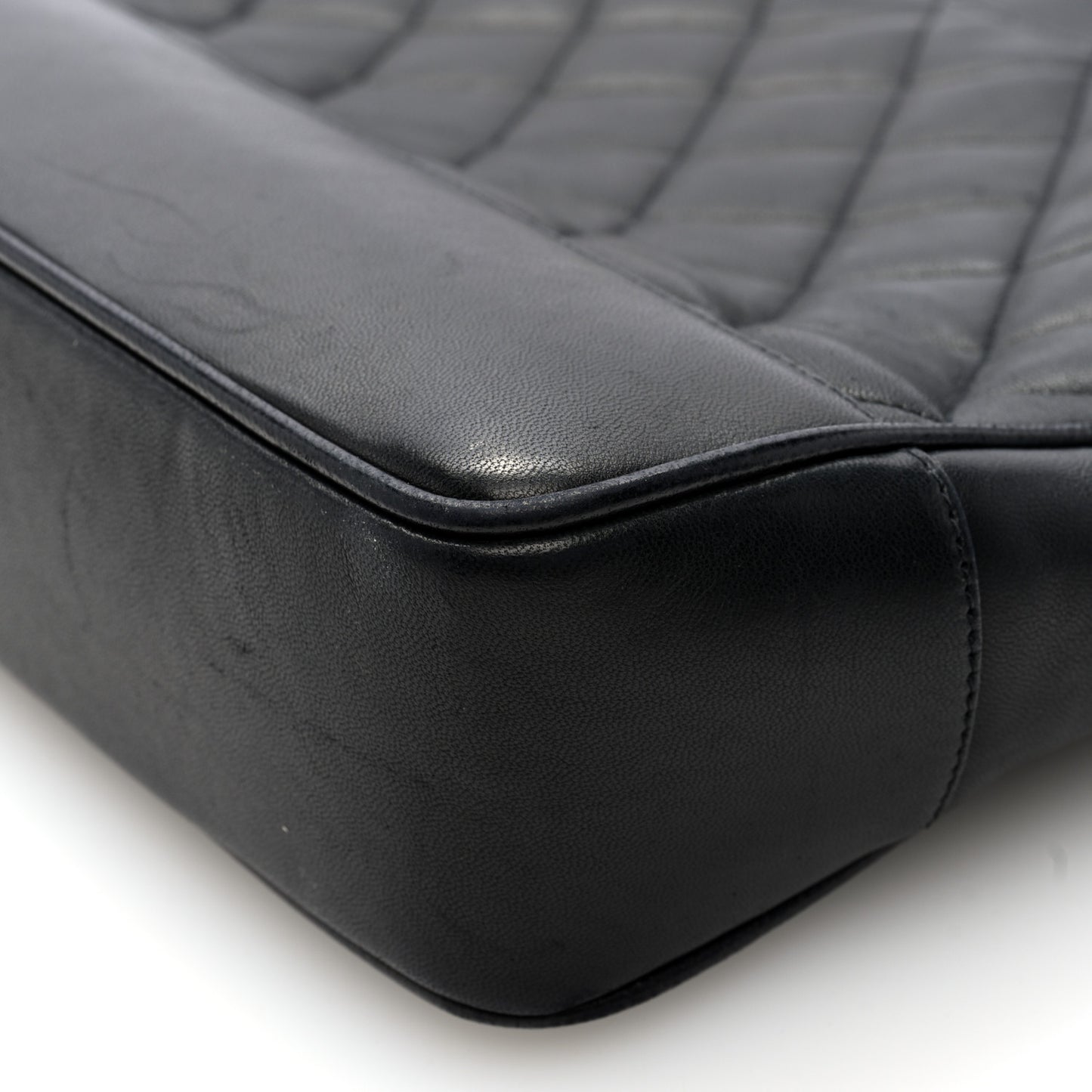 Lambskin Quilted Shoulder Bag Black