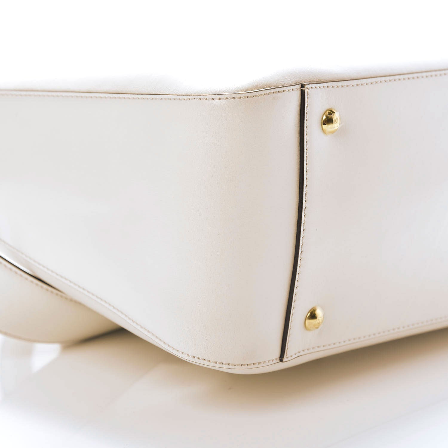 Fendi Vitello Glacier Medium FF Tote White 9 of 10