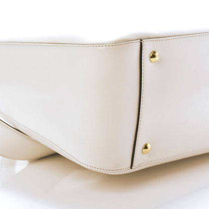 Fendi Vitello Glacier Medium FF Tote White 9 of 10