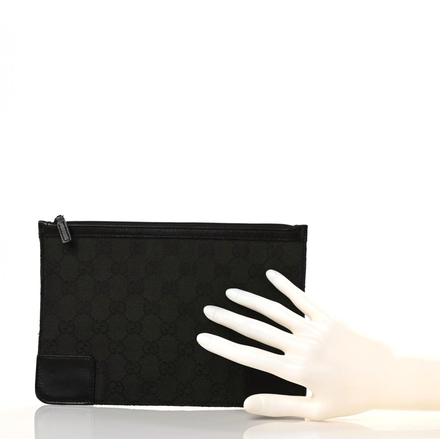 Monogram Zip Pouch Green