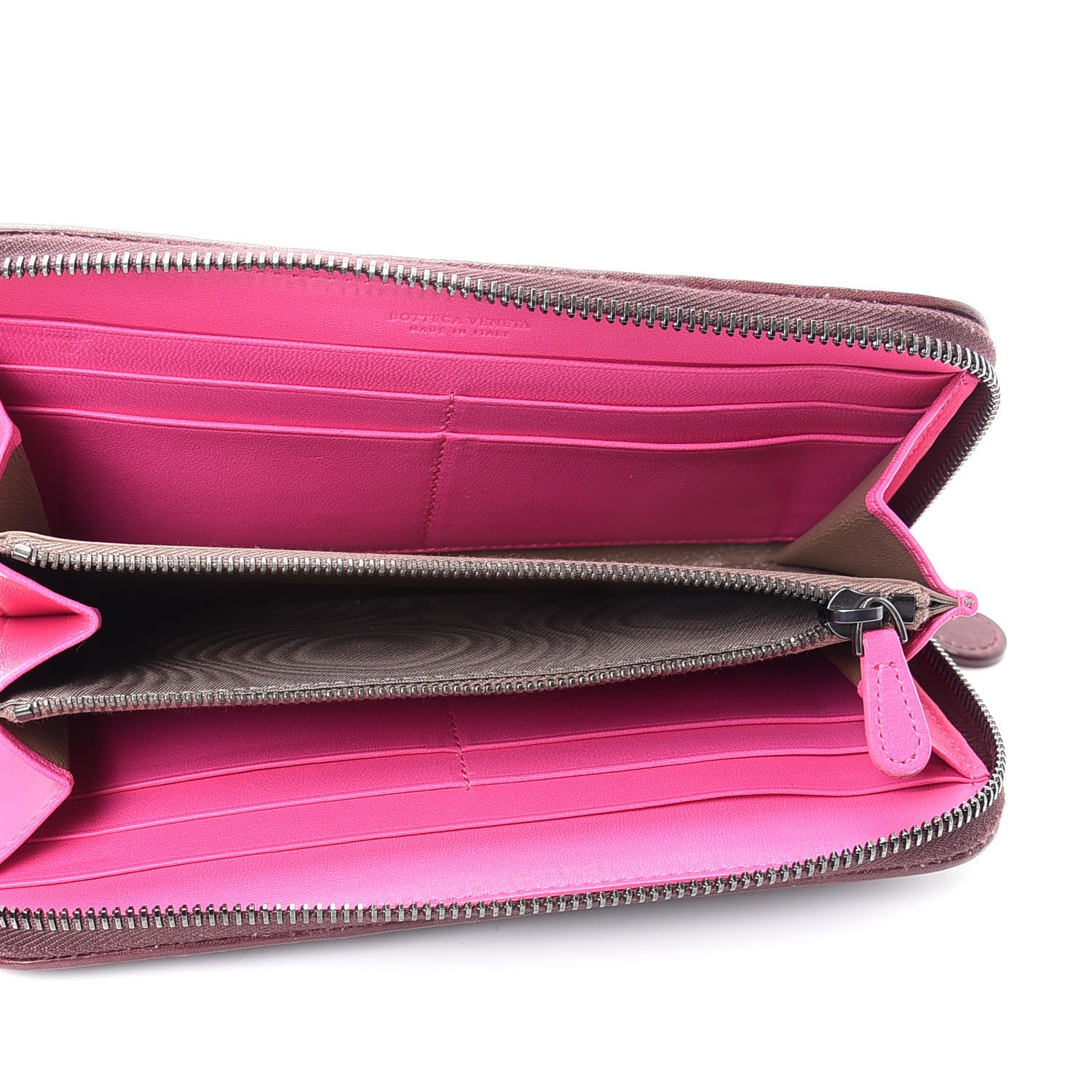 Bottega Veneta Nappa Intrecciato Zip Around Wallet Aubergine 5 of 8