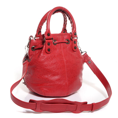 Balenciaga Agneau Classic Hardware Mini Pompon Coquelicot 3 of 11