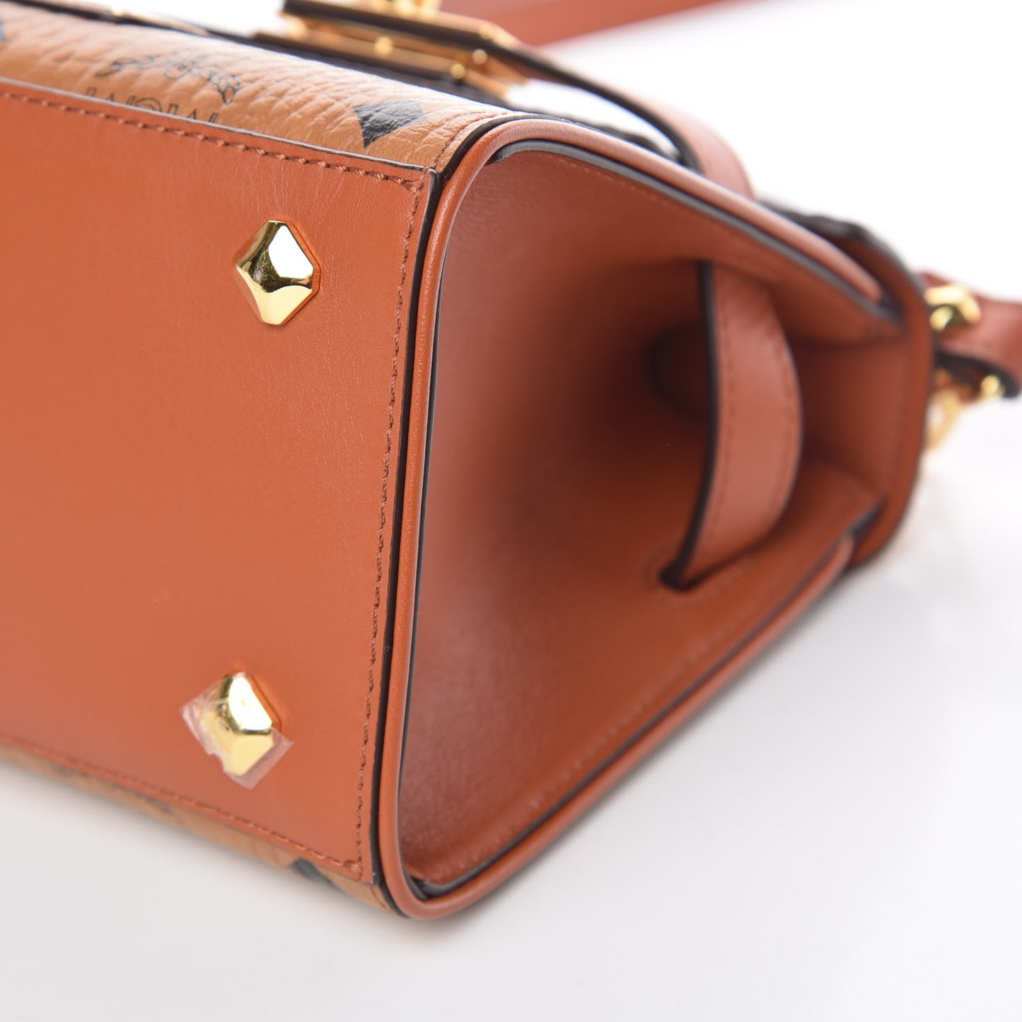 Visetos X-Mini Heritage Top Handle Satchel Cognac