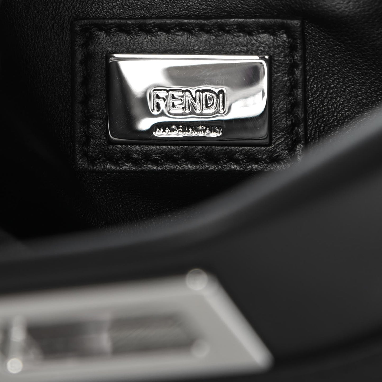 Vitello Seta Shiny Nappa Pearl Scallopped Studded Mini Peekaboo Iconic Satchel Black