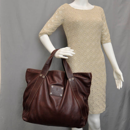 Gucci Leather Large Tote Unisex Brown 2 of 10