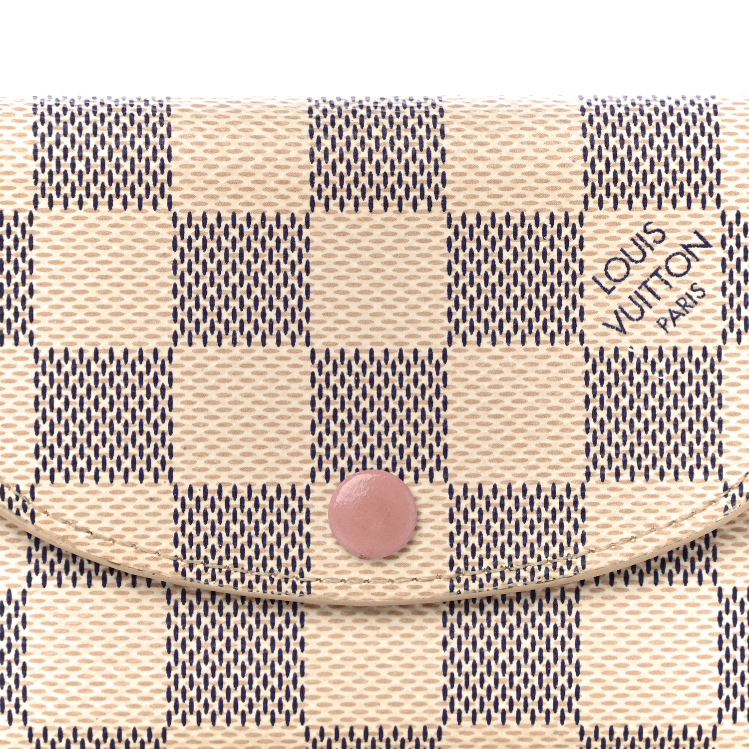 Louis Vuitton Damier Azur Rosalie Coin Purse Rose Ballerine 7 of 9