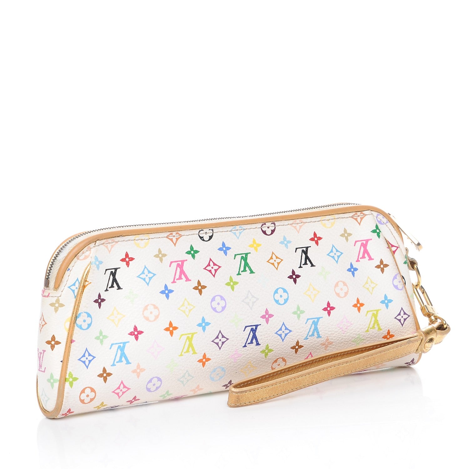 Louis Vuitton Monogram Multicolor Kate Clutch White 3 of 8