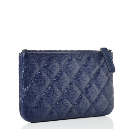 Chanel Caviar Quilted Small Cosmetic Case Navy 3 of 8