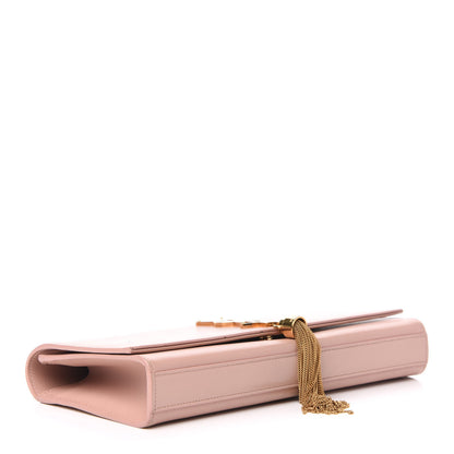 Saint Laurent Calfskin Classic Monogram Tassel Clutch Pale Blush 4 of 9
