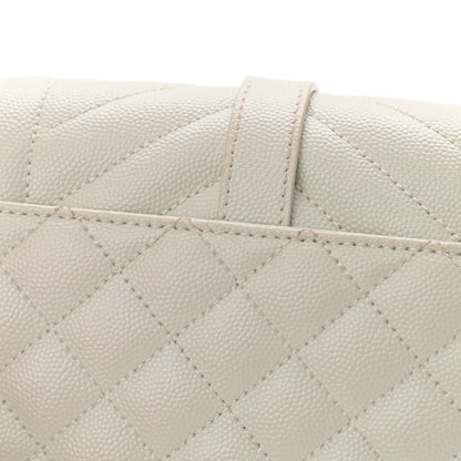 Saint Laurent Grain De Poudre Textured Mixed Matelasse Triquilt Small Monogram Satchel Crema Soft 13 of 13