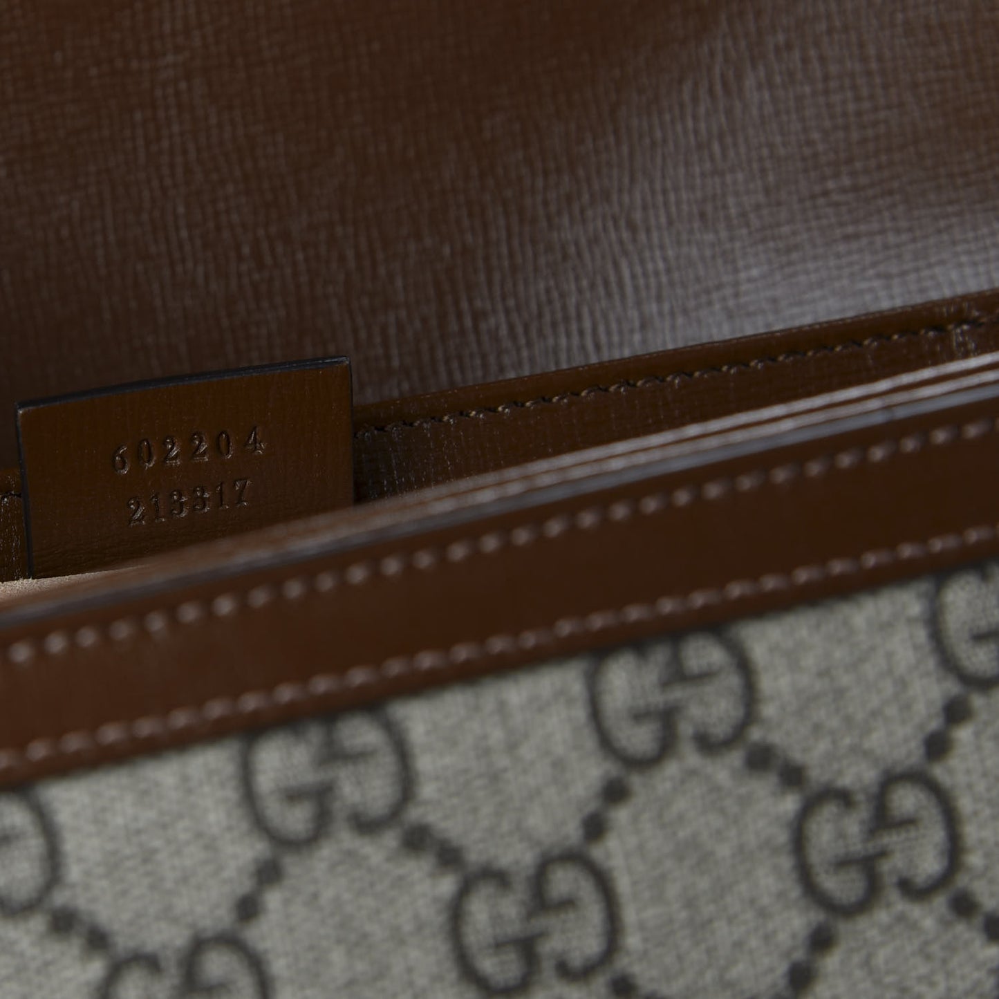 GG Supreme Monogram Horsebit 1955 Shoulder Bag Beige Brown Sugar