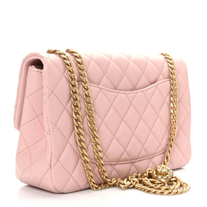 Chanel Lambskin Quilted Small Sweet Camellia Flap Light Pink 3 of 9