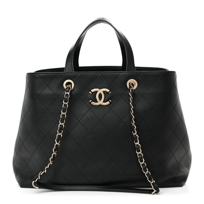 Chanel Calfskin Large Serial Shopper Tote Black 1 of 16