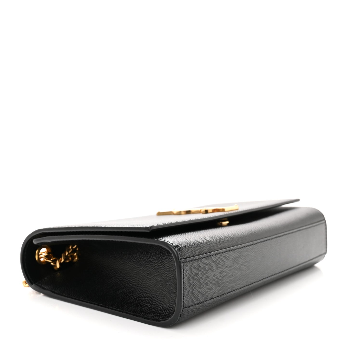 SAINT LAURENT Grain De Poudre Medium Classic Monogram Kate Satchel Black