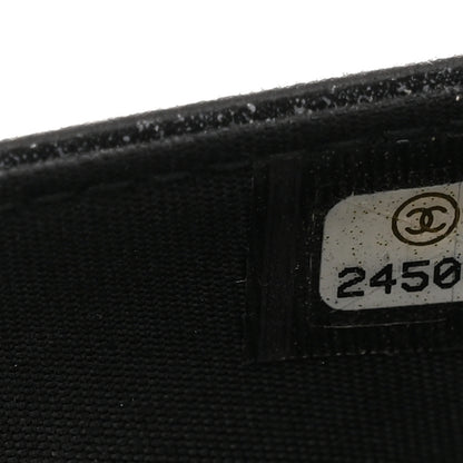 Chanel Velvet Pearl Diamond Embellished Wallet On Chain WOC Black 7 of 12