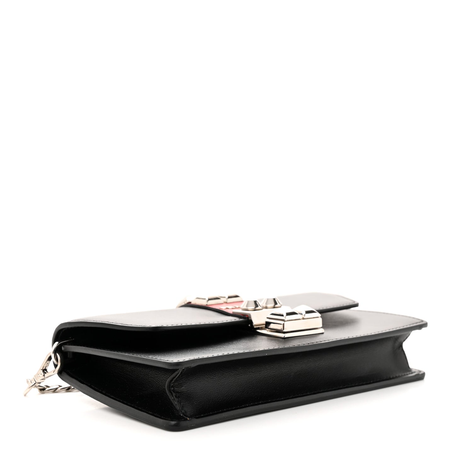 City Calfskin Studded Mini Elektra Crossbody Bag Black Fuoco