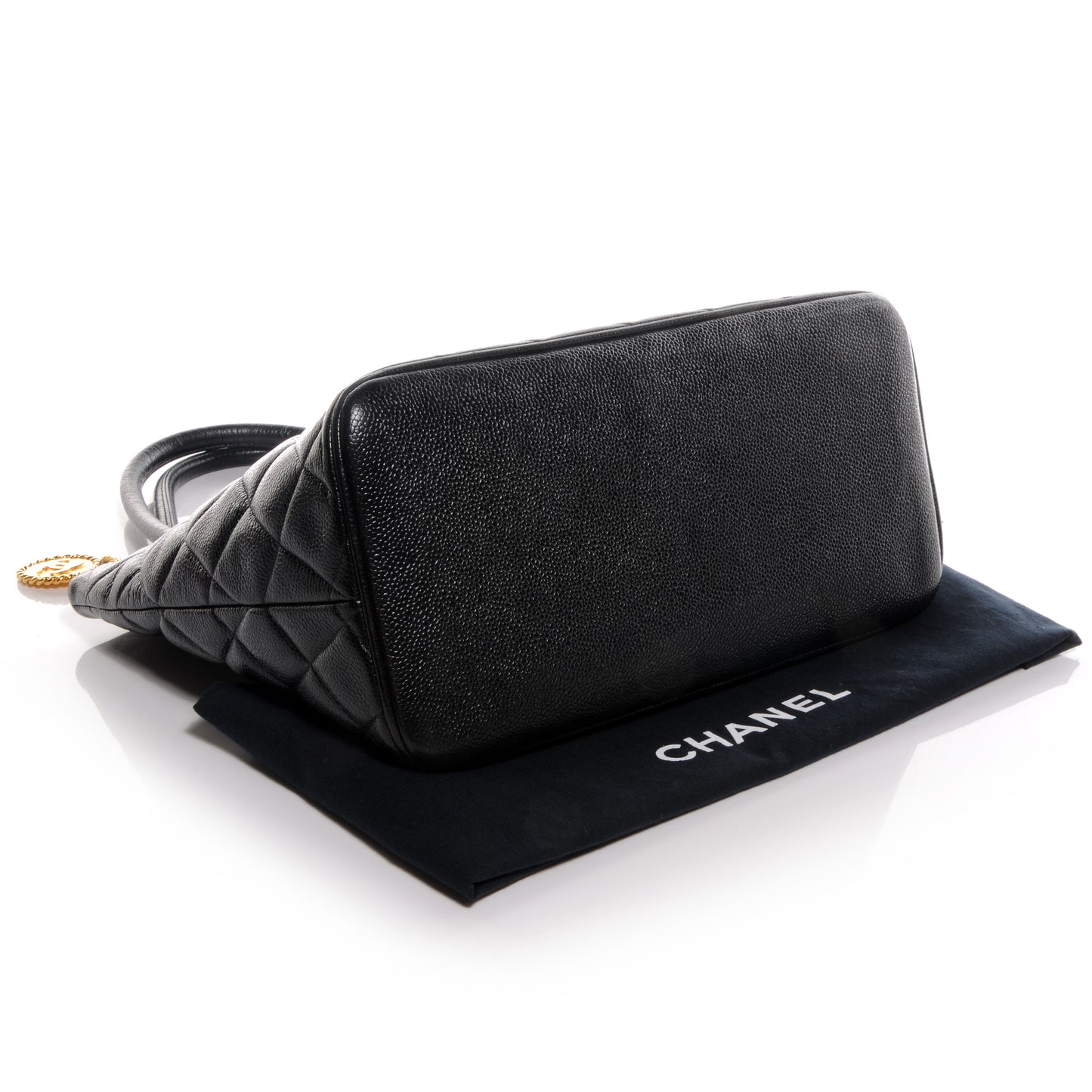 Caviar Medallion Tote Black