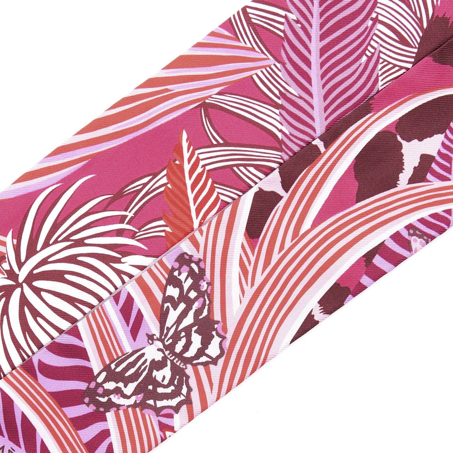 Silk Jaguar Quetzal Twilly Fuchsia Rose Bordeaux