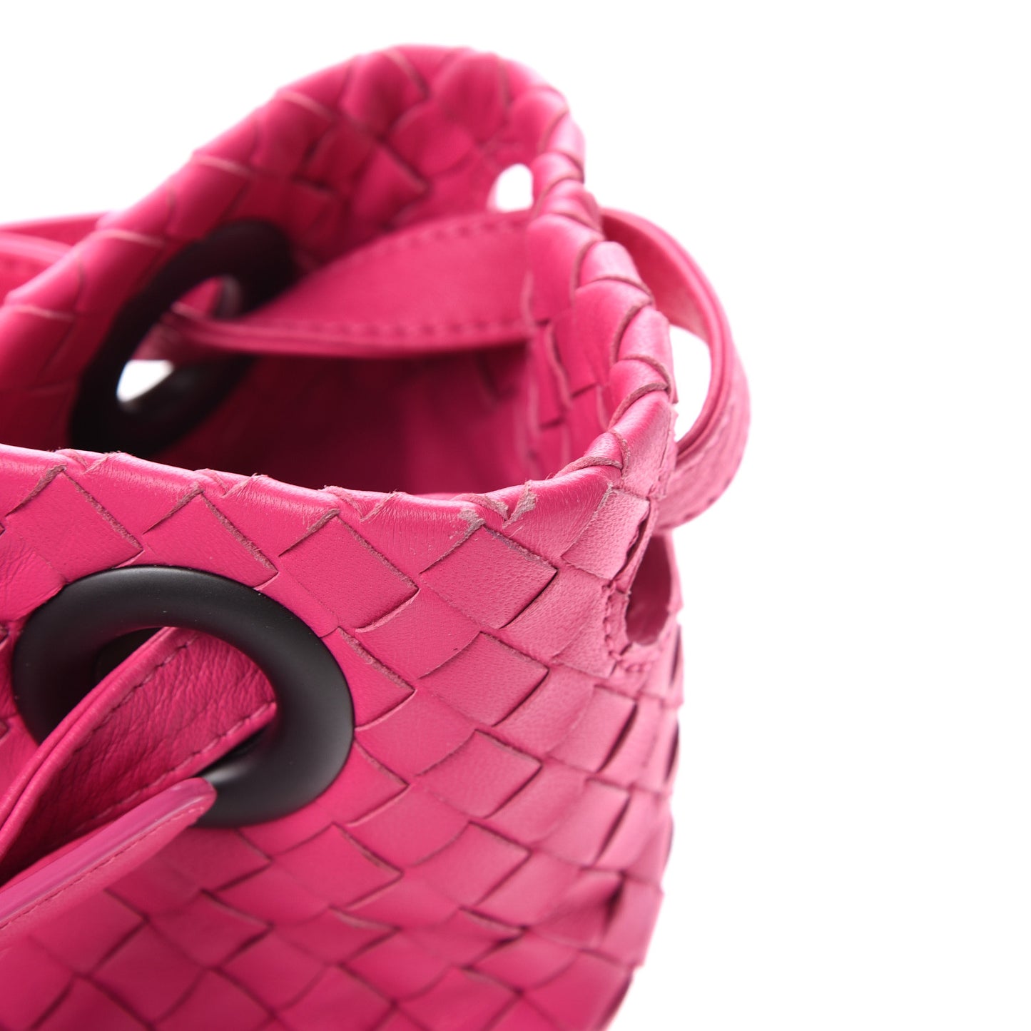 Nappa Intrecciato Medium Garda Bag Rosa Shock