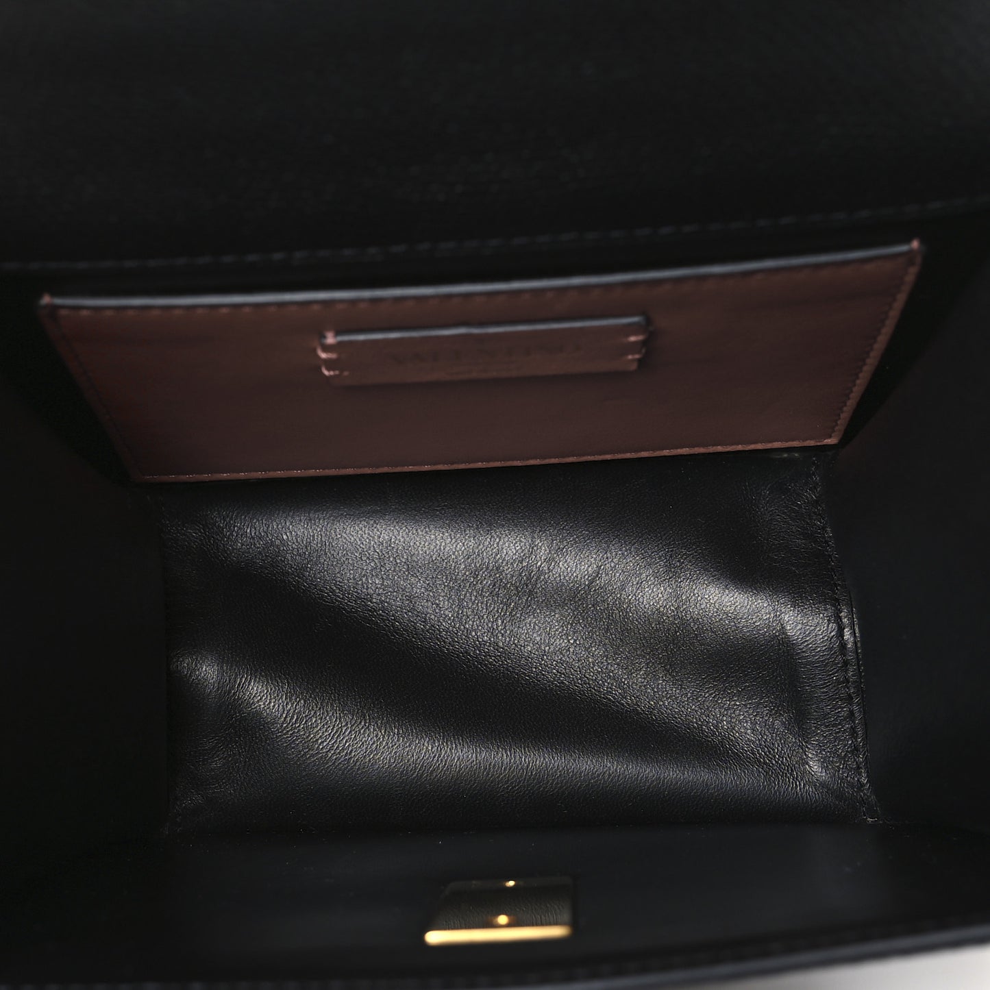 Grainy Calfskin Small VSling Shoulder Bag Black