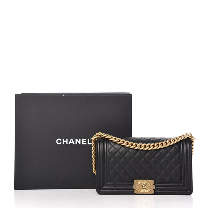 Chanel Caviar Quilted Medium Boy Flap Black 11 of 11