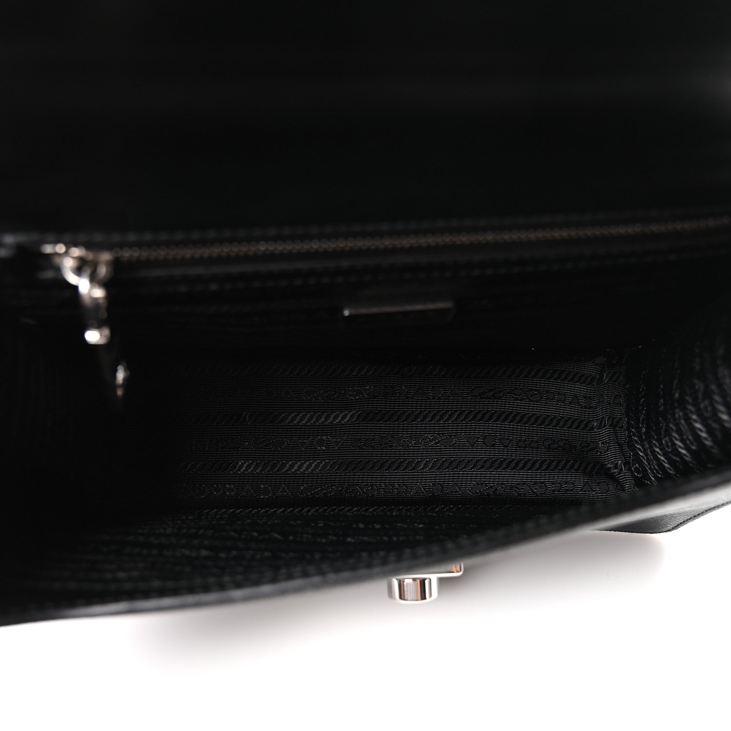 Prada Saffiano Pattina Crossbody Bag Black 4 of 8