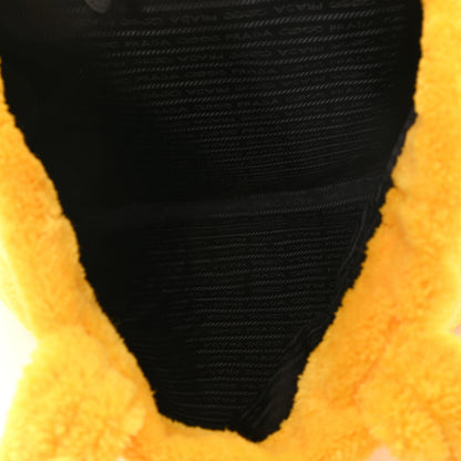 Prada Terry Cloth Tote Bag Giallo Black 5 of 9