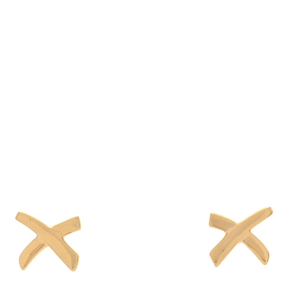 Tiffany 18K Yellow Gold Mini Paloma's Graffiti X Earrings 1 of 6