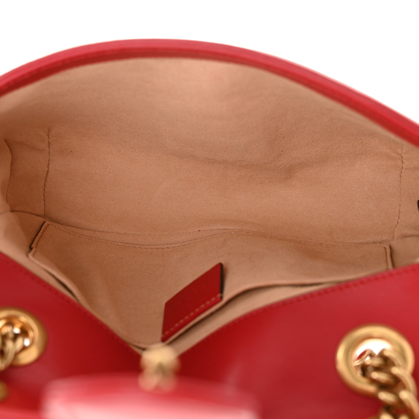 Calfskin Matelasse Mini GG Marmont Shoulder Bag Hibiscus Red