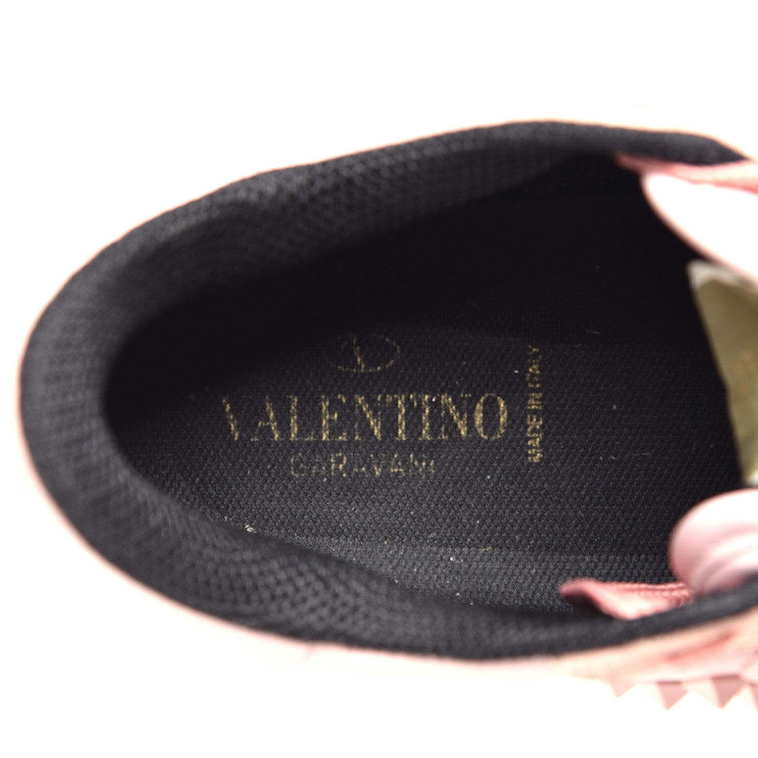 Valentino Garavani Calfskin Suede Rockstud Sneakers 39 Pink 9 of 11