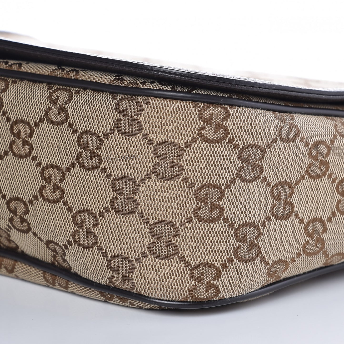 Monogram Flap Messenger Bag Beige Dark Brown