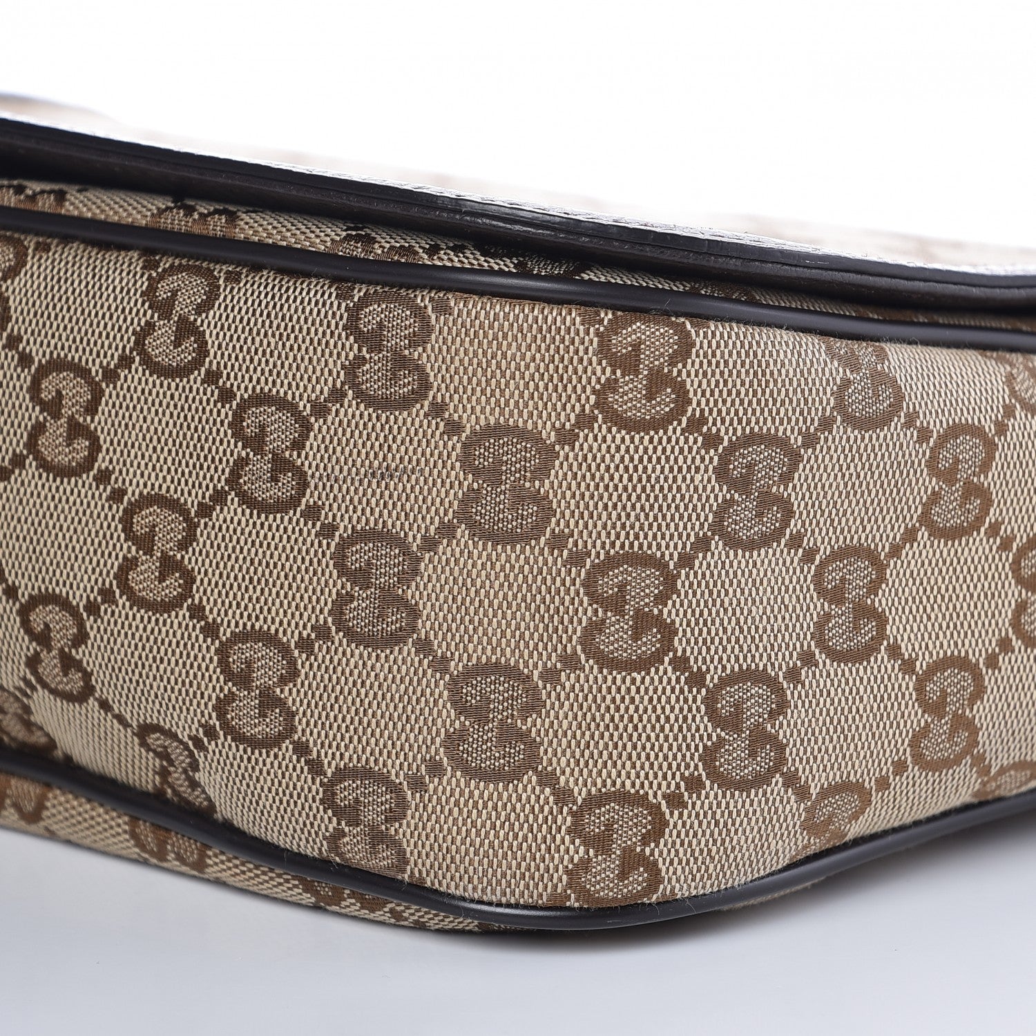 Gucci Monogram Flap Messenger Bag Beige Dark Brown 11 of 11