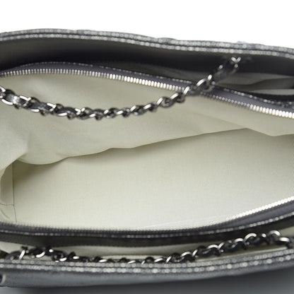 Chanel Metallic Caviar Quilted CC Tote Dark Silver 6 of 12