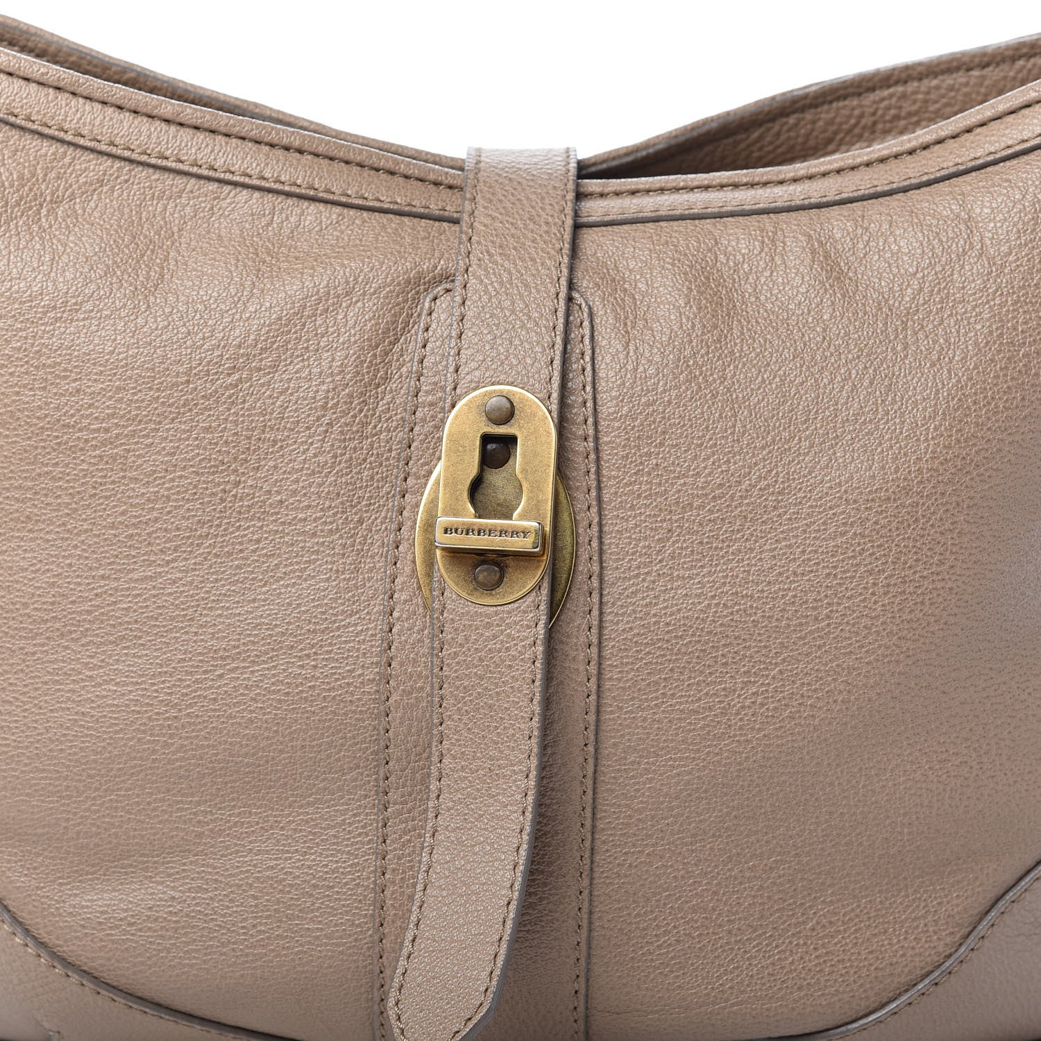 Burberry Calfskin Medium Bartow Hobo Bag Beige 10 of 12