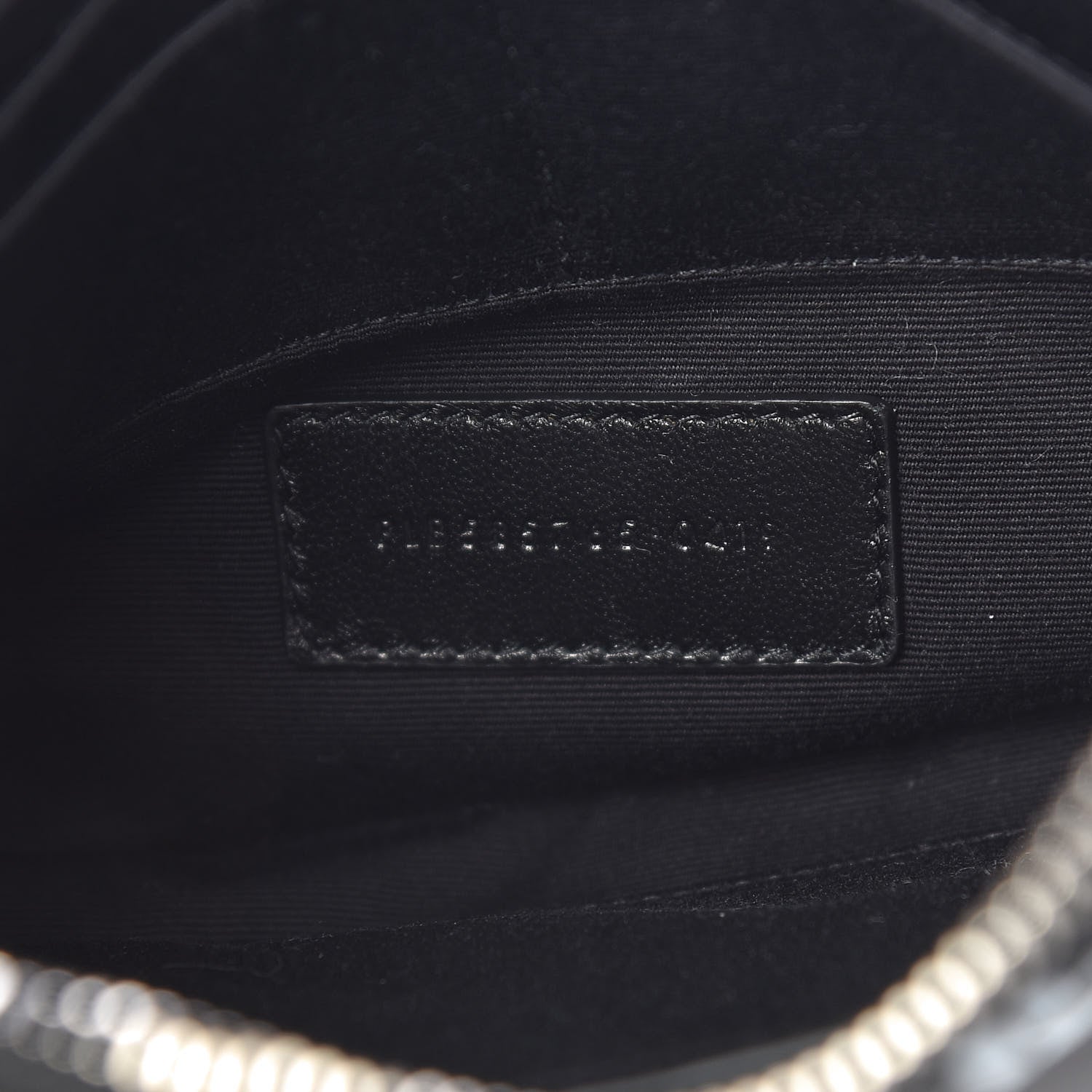 Saint Laurent Calfskin Musical Notes Zip Pouch Black 7 of 8
