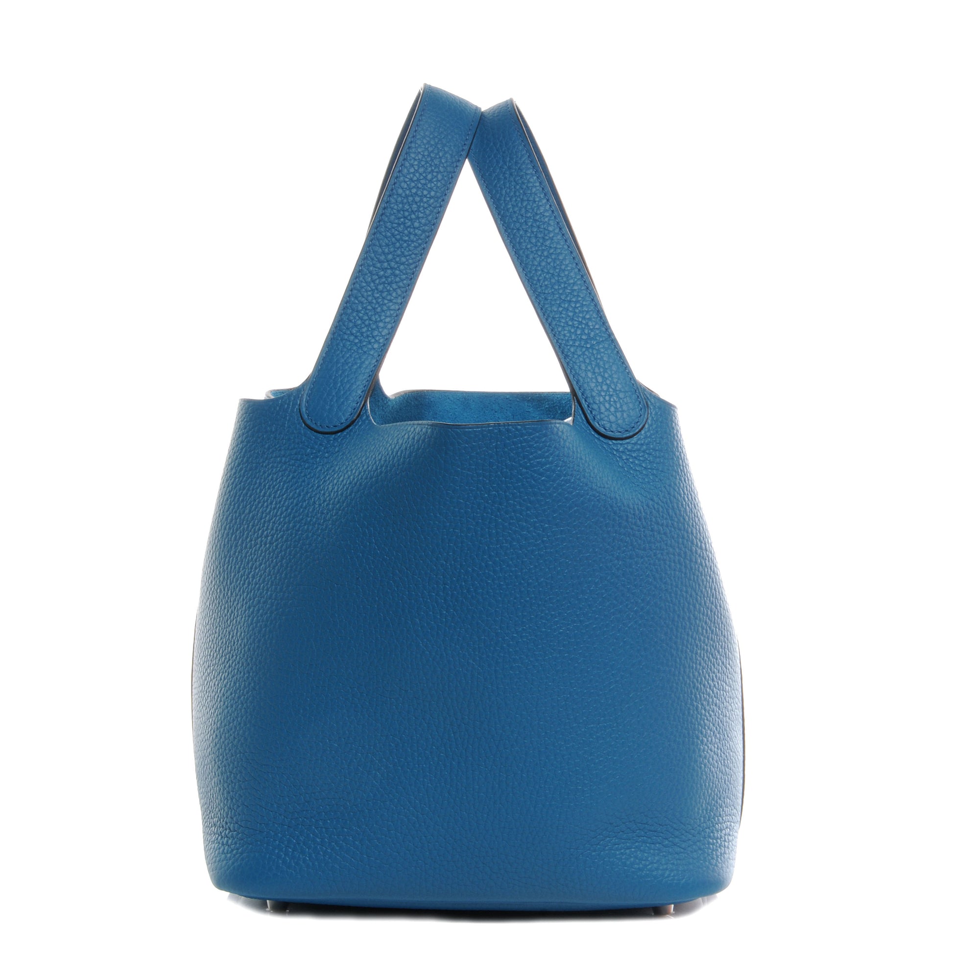 Hermes Taurillon Clemence Picotin Lock MM Bleu Izmir 1 of 8