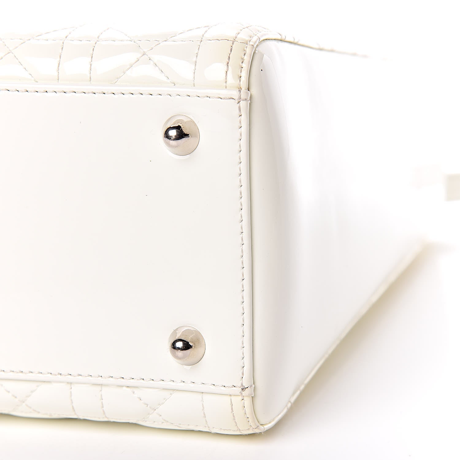 Christian Dior Patent Cannage Large Lady Dior White 19 of 19
