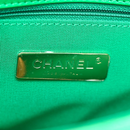 Chanel Lambskin Quilted Large Chanel 19 Flap Green 6 of 10