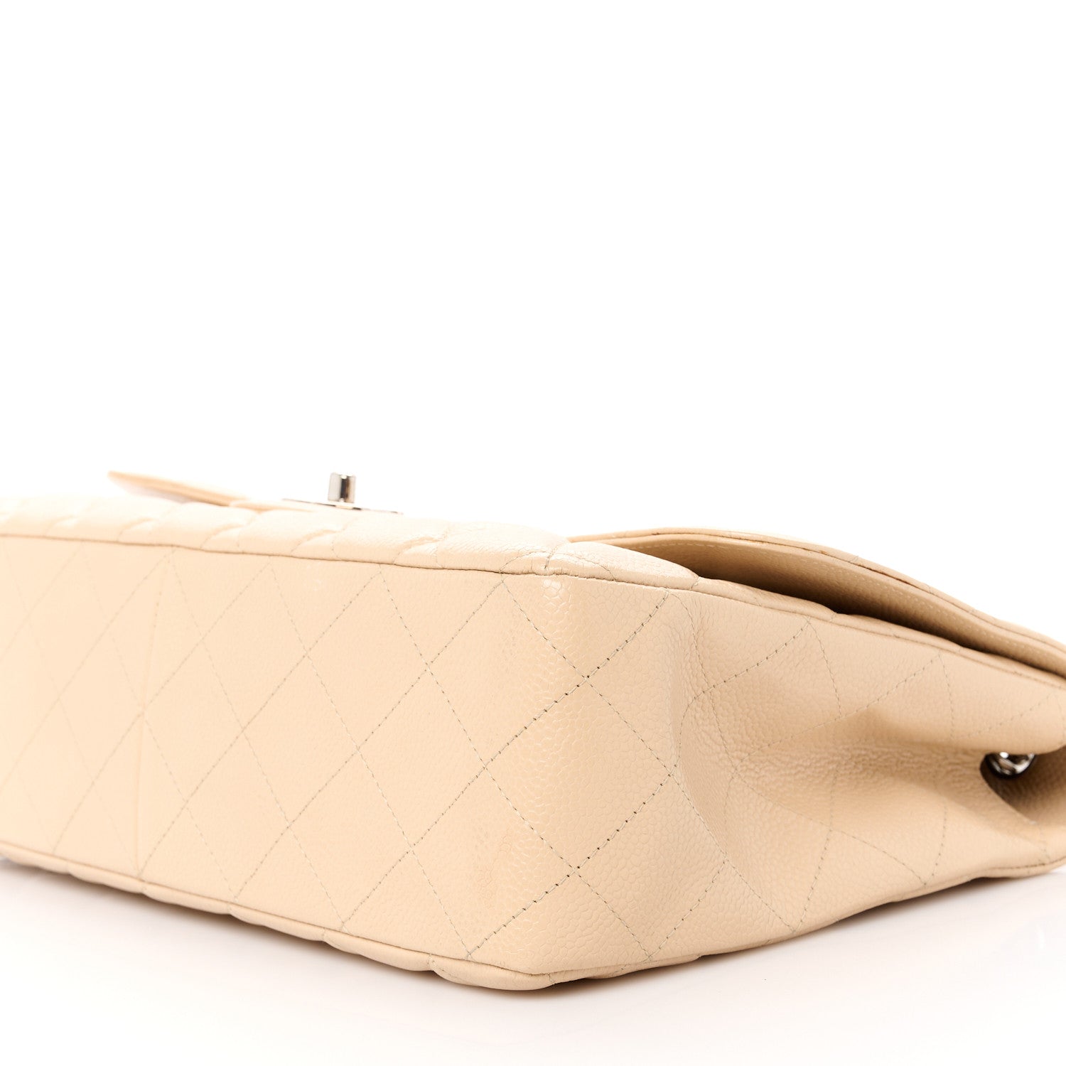 Chanel Caviar Quilted Jumbo Single Flap Beige Clair 12 of 12