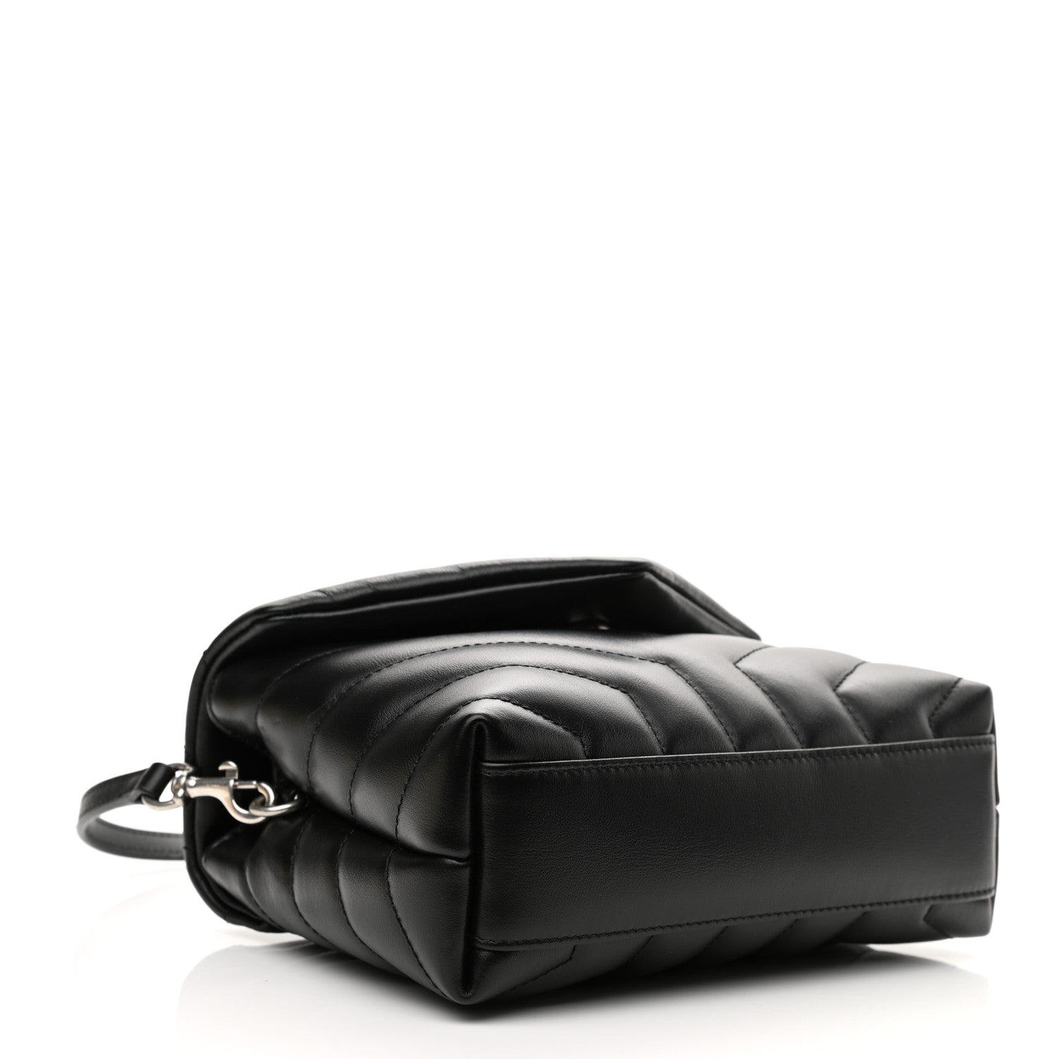 Saint Laurent Calfskin Y Quilted Monogram Toy Loulou Crossbody Bag Black 4 of 12