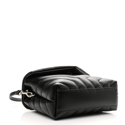 Saint Laurent Calfskin Y Quilted Monogram Toy Loulou Crossbody Bag Black 4 of 12