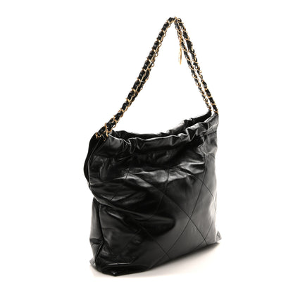 Chanel Shiny Calfskin Quilted Small Chanel 22 Black 4 of 12