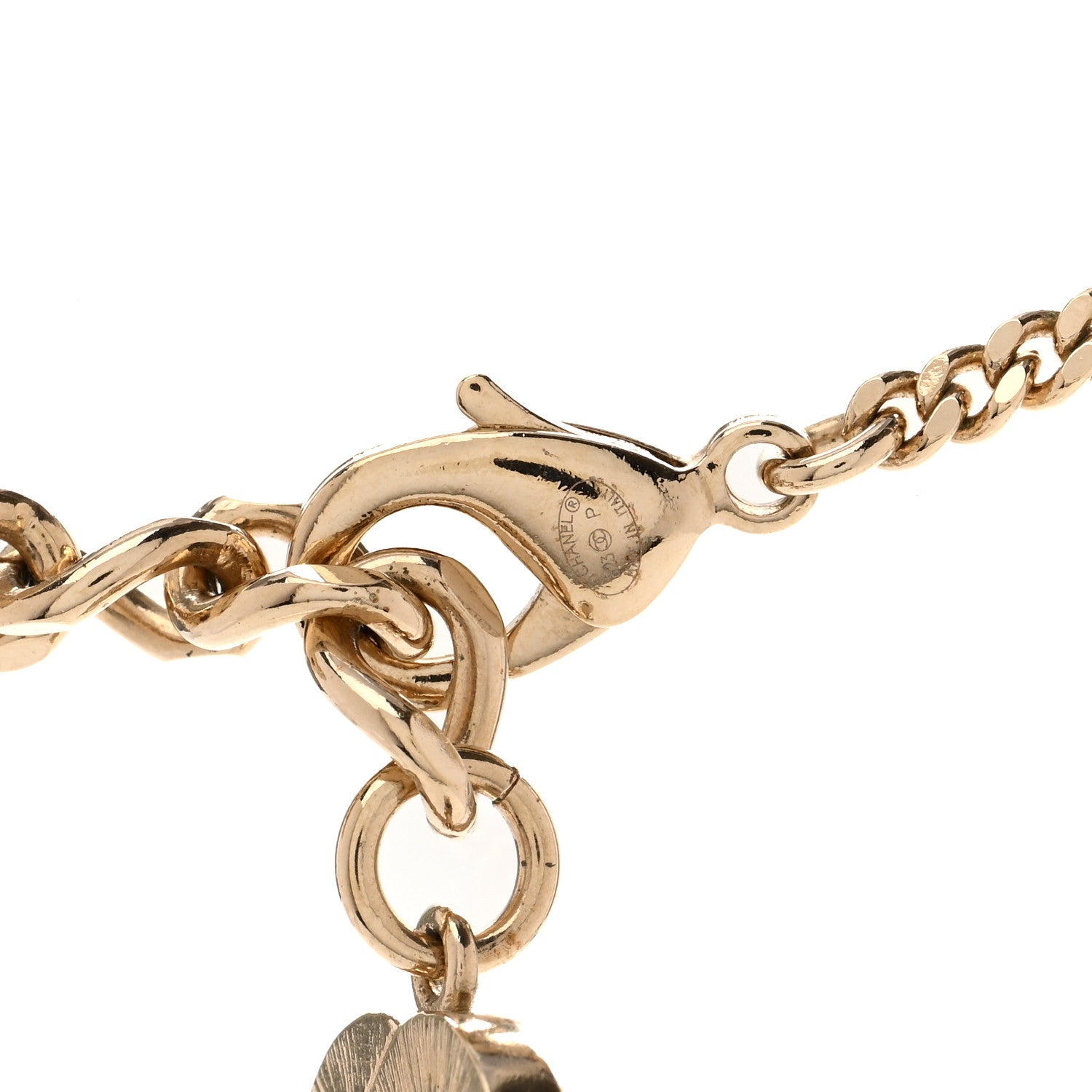 Chanel Crystal Baguette CC Necklace Gold 5 of 6