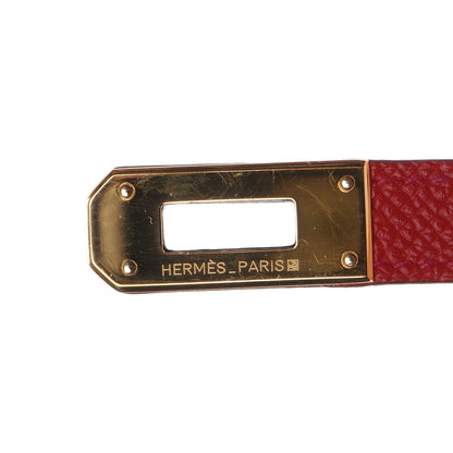 Hermes Epsom Kelly Medium Wallet Rouge Casaque 10 of 13