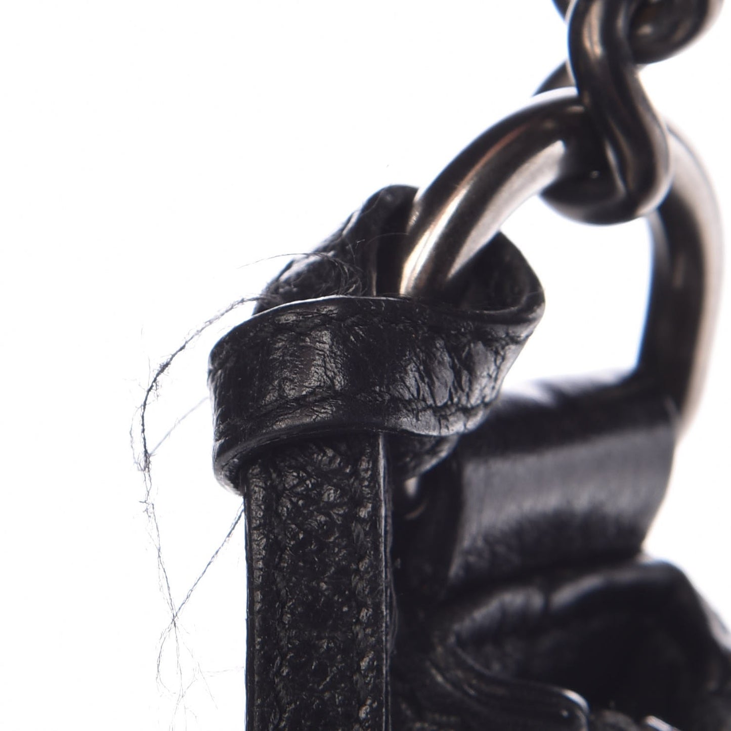 Pebbled Calfskin Medium Soho Chain Hobo Black