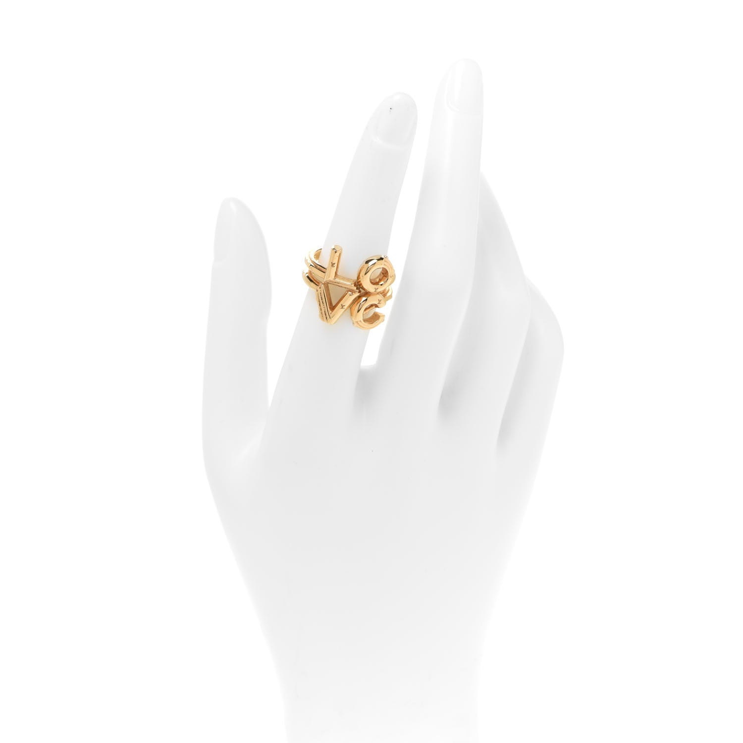 Louis Vuitton LV and Me Love Ring M Gold 2 of 5