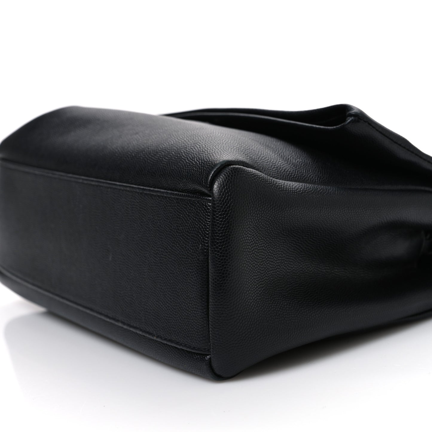 Grain De Poudre Medium West Hollywood Monogram Fold-Over Black