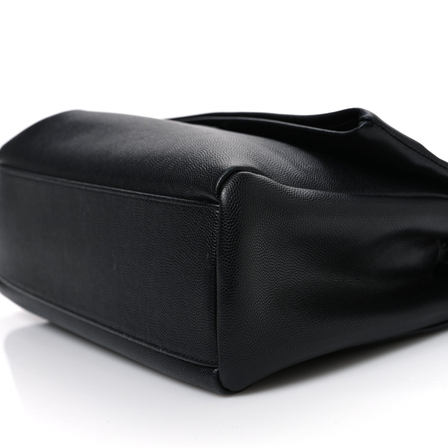 Saint Laurent Grain De Poudre Medium West Hollywood Monogram Fold-Over Black 12 of 17